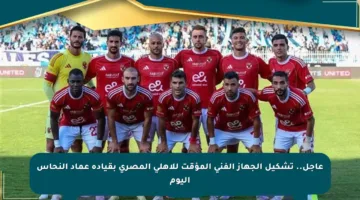 عاجل.. تشكيل الجهاز الفني المؤقت للأهلي المصري بقيادة عماد النحاس اليوم